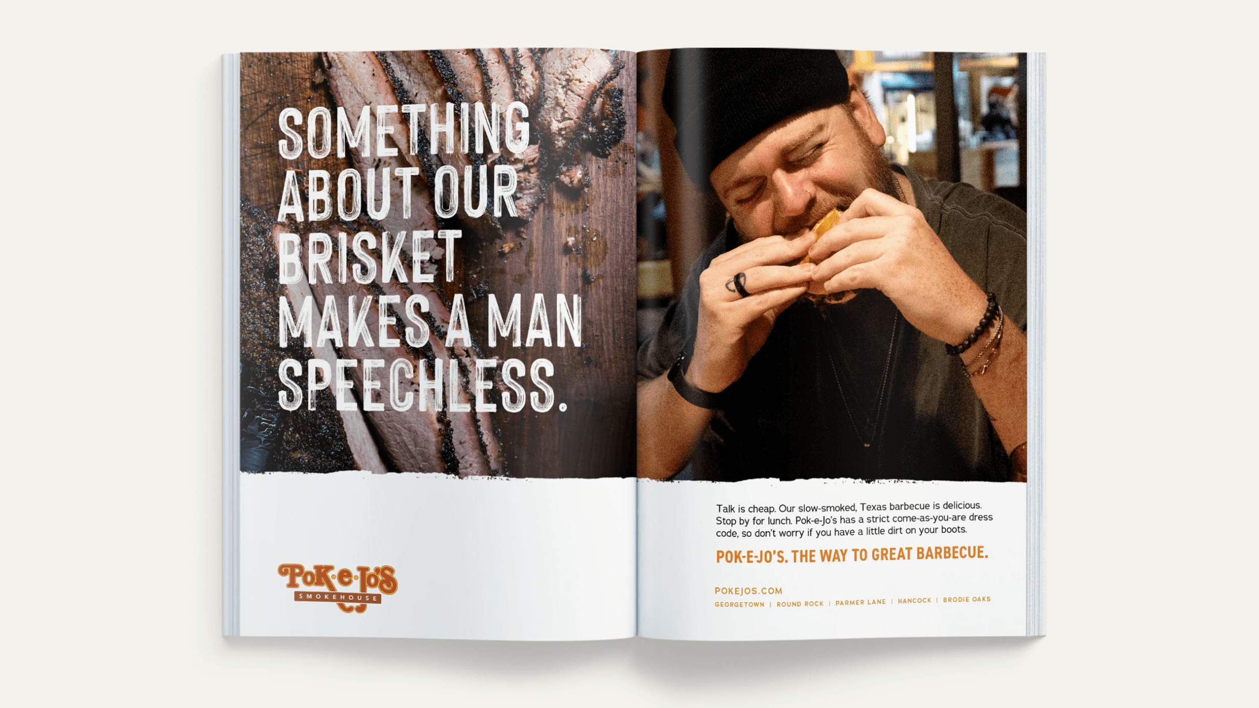 Showcase of Pok-e-jos' menu booklet