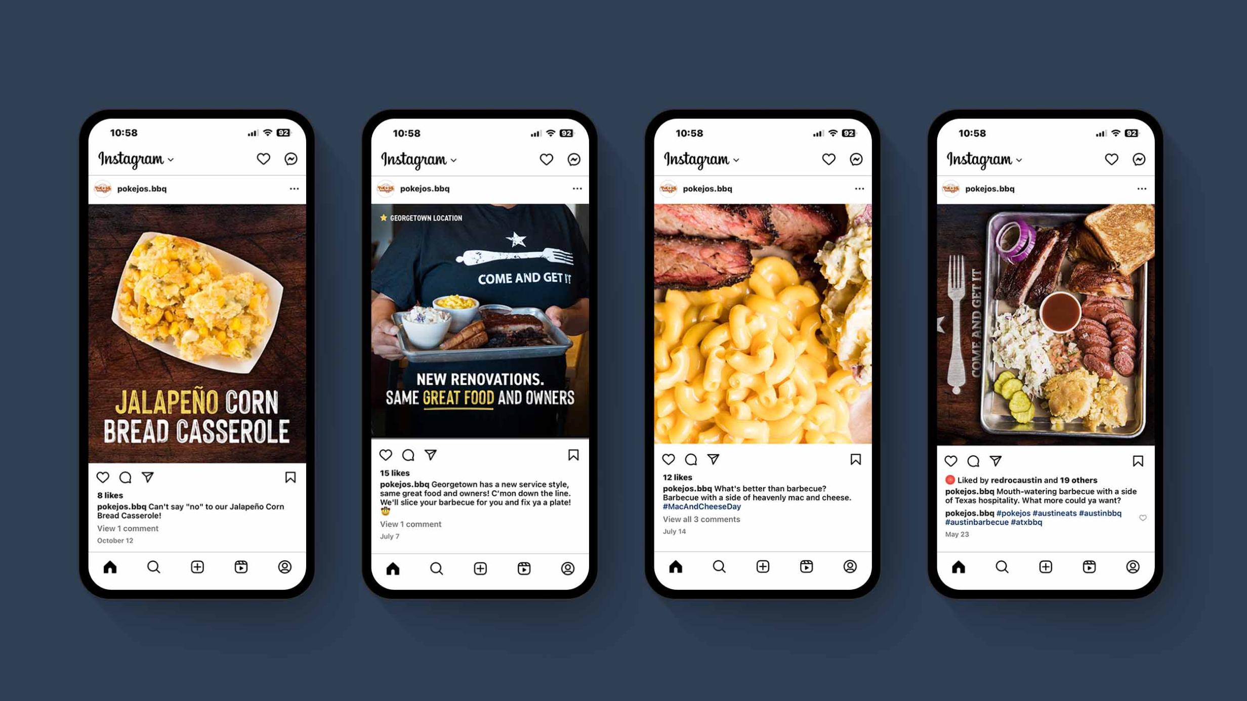 Showcase of Pok-e-jos website on mobile
