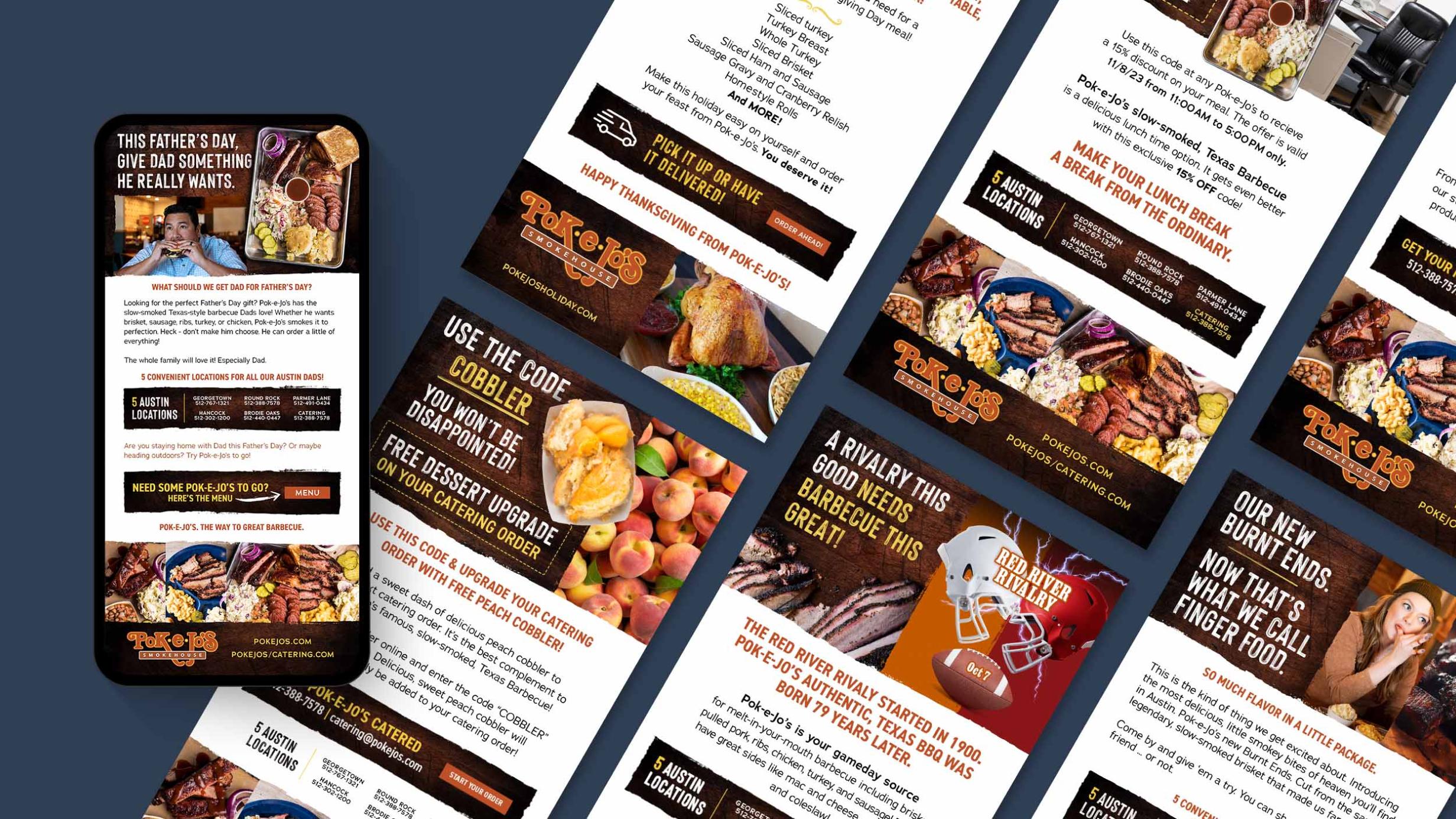 A showcase of Pok-e-jos ad campaigns.